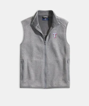 Vineyard Vines Baltimore Orioles Mountain Sweater Fleece Vest Grey Heather Discount