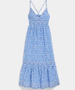 Vineyard Vines Blue Katama Tile Sconset Maxi Dress Katama Tile - Blue Flash Sale