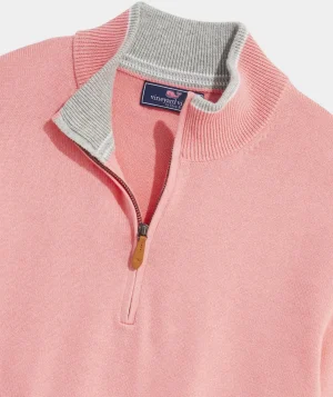 Vineyard Vines Boathouse Tipped Quarter-Zip Cayman Online
