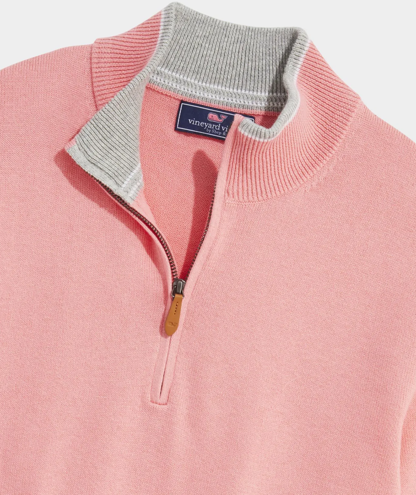 Vineyard Vines Boathouse Tipped Quarter-Zip Cayman Online