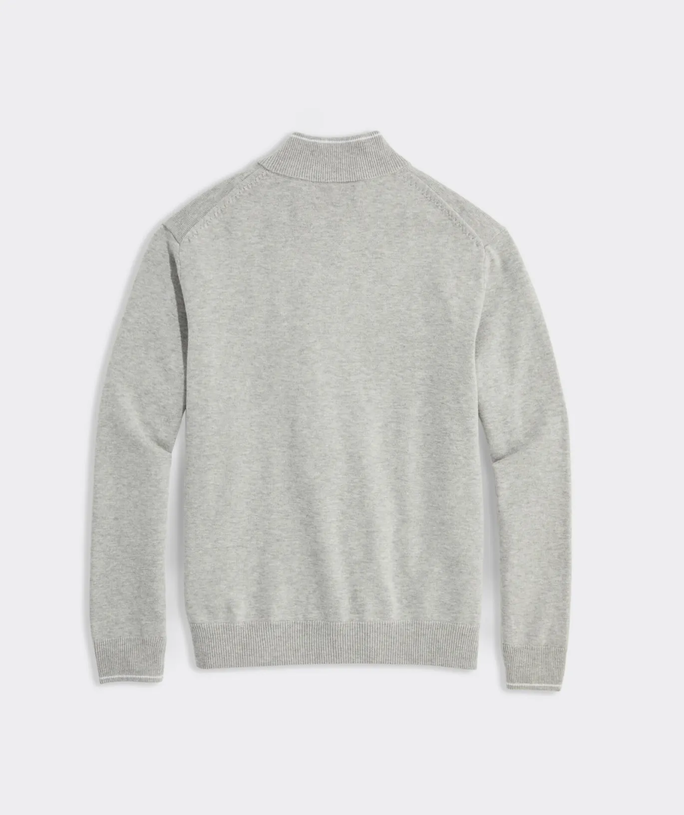 Vineyard Vines Boathouse Tipped Quarter-Zip Light Gray Heather Cheap