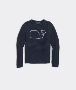 Vineyard Vines Boys’ Cotton Cashmere Cable Crewneck Sweater Light Gray Heather Cheap