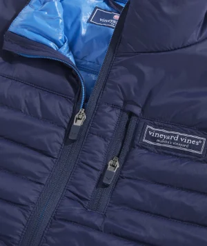 Vineyard Vines Boys’ Lightweight Packable Puffer Jacket Hull Blue Hot