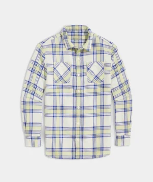 Vineyard Vines Boys Tattersall On-The-Go brrr Shirt Melon Store