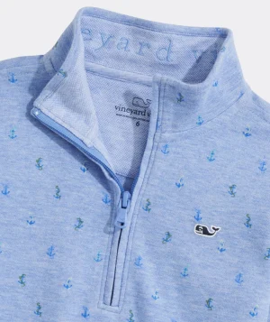 Vineyard Vines Boys' Ahoy Anchor Crewneck Grey Heather Outlet