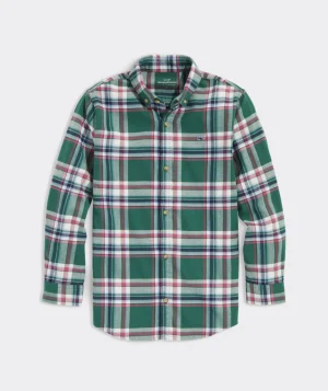 Vineyard Vines Boys' Corduroy Shirt Red Velvet Hot