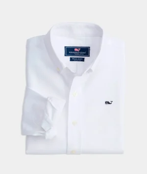 Vineyard Vines Boys' Cotton Short-Sleeve Tropical Shirt Tiny Floral - Navy Flash Sale