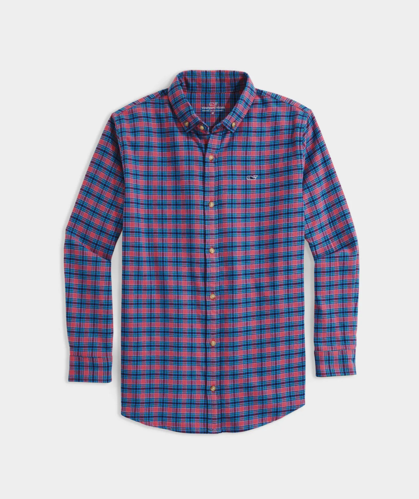 Vineyard Vines Boys' Cotton Twill Plaid Shirt Pld Cocktail Sauce Outlet