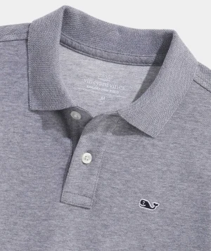 Vineyard Vines Boys' Edgartown Pique Polo White Cap Fashion