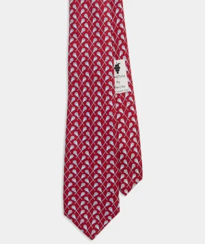 Vineyard Vines Boys' Flags & Stars Printed Bow Tie Red Hot
