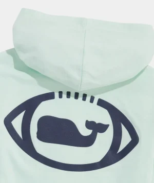 Vineyard Vines Boys' Football Whale Dot Long-Sleeve Hoodie Tee Grey Heather Store