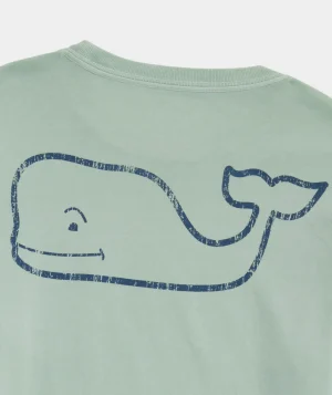 Vineyard Vines Boys' Football Whale Dot Long-Sleeve Hoodie Tee Mist Green Sale