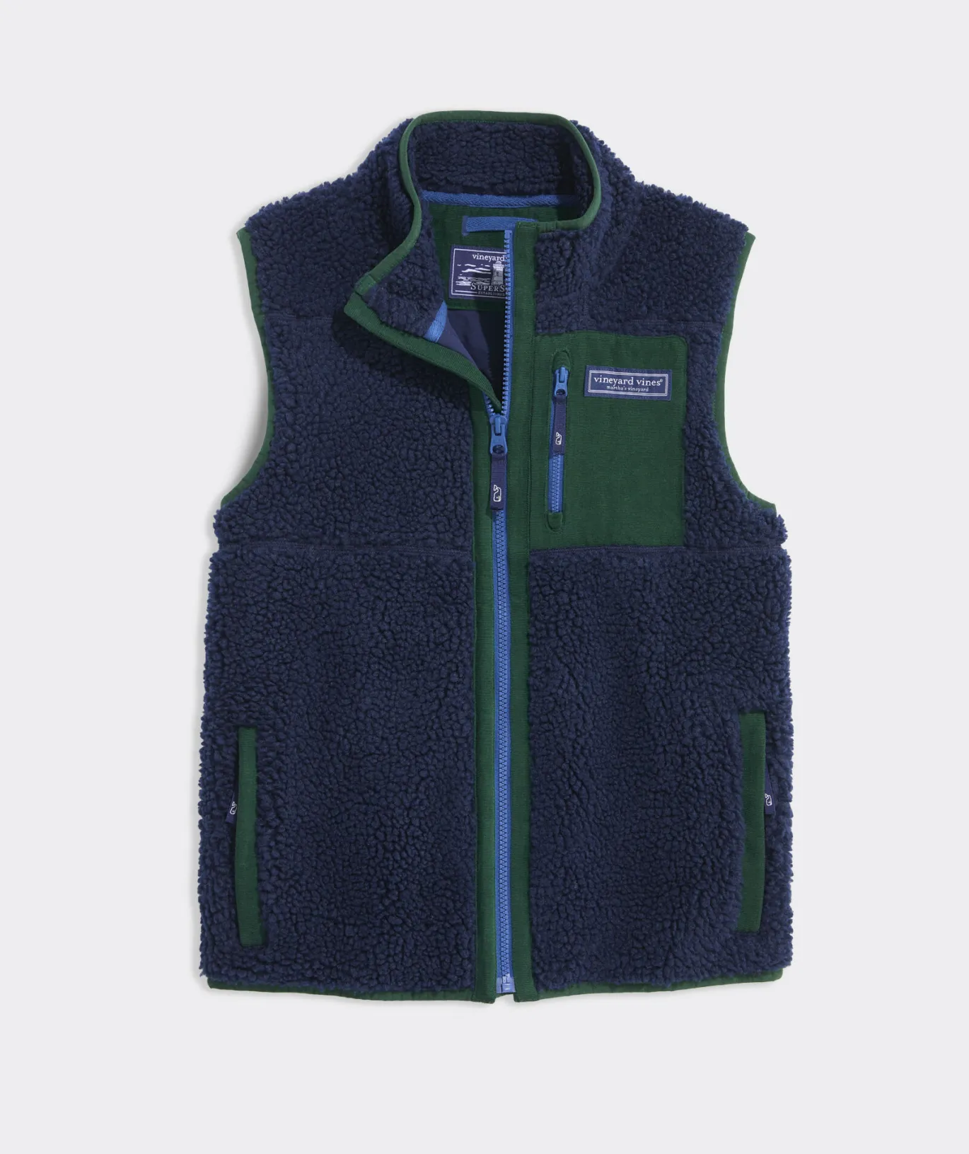 Vineyard Vines Boys' Lightweight Packable Puffer Vest Hull Blue Discount