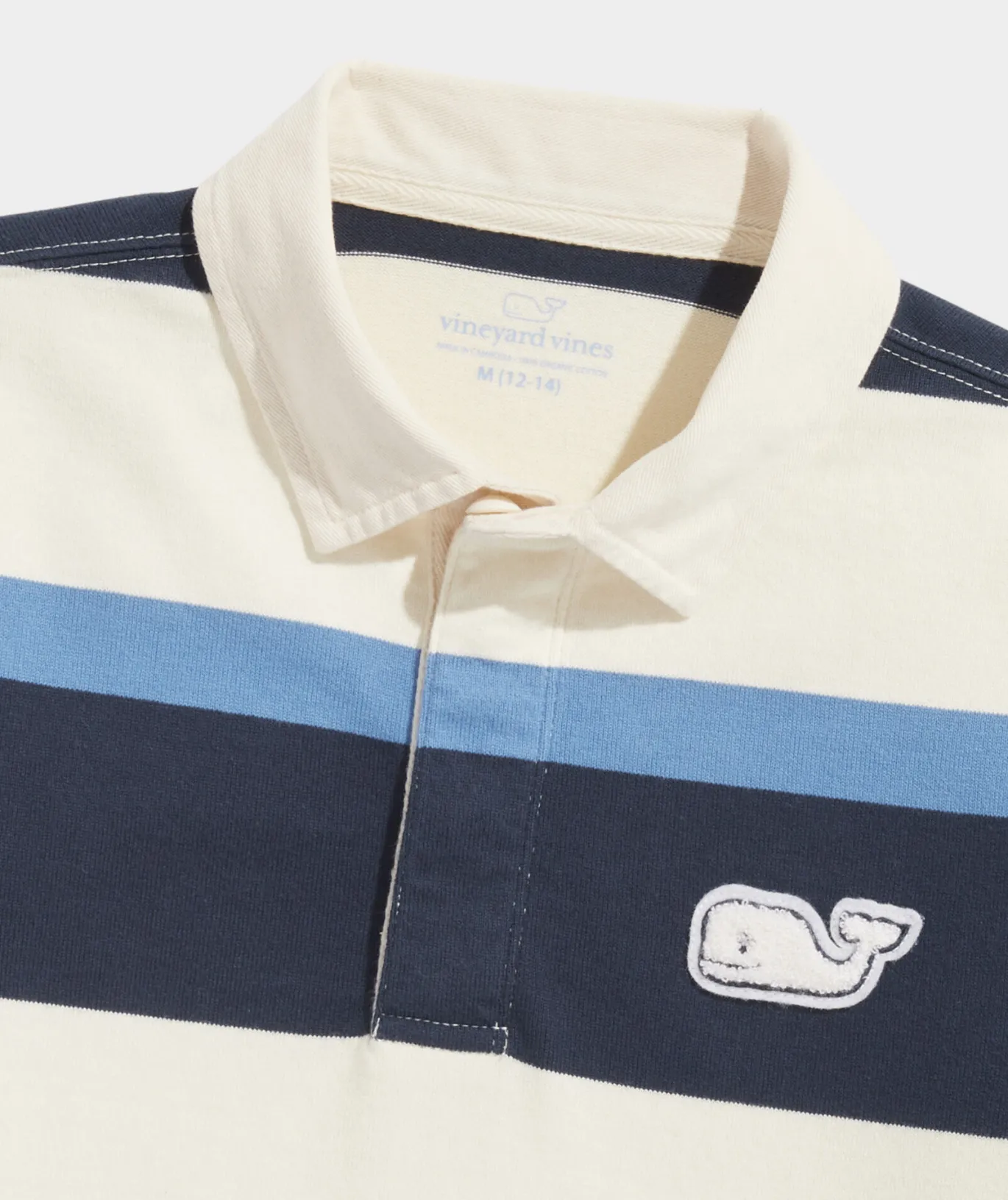 Vineyard Vines Boys' Multi-Stripe Rugby Shirt Melon Fashion