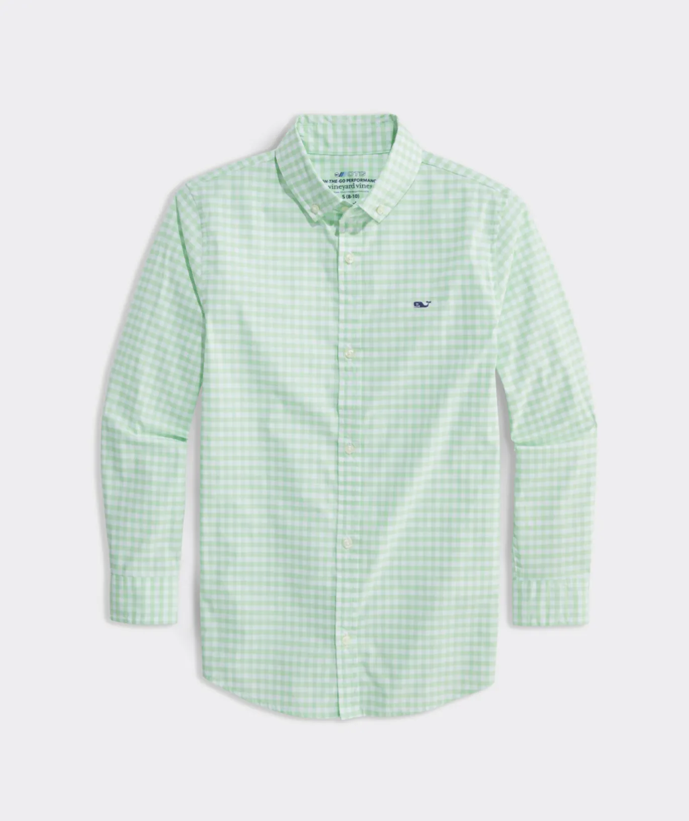 Vineyard Vines Boys' On-The-Go brrrº Gingham Shirt Cayman Clearance