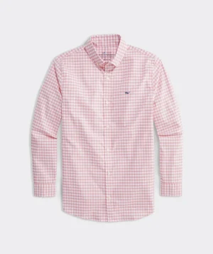 Vineyard Vines Boys' On-The-Go brrrº Gingham Shirt Cypress Store