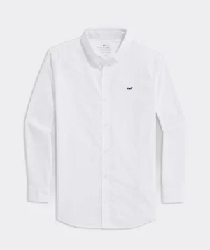 Vineyard Vines Boys' On-The-Go brrrº Solid Shirt Brrr Solids - Ocean Breeze Cheap