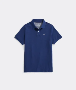 Vineyard Vines Boys' On-The-Go brrrº Solid Shirt Brrr Solids - White Cap Flash Sale