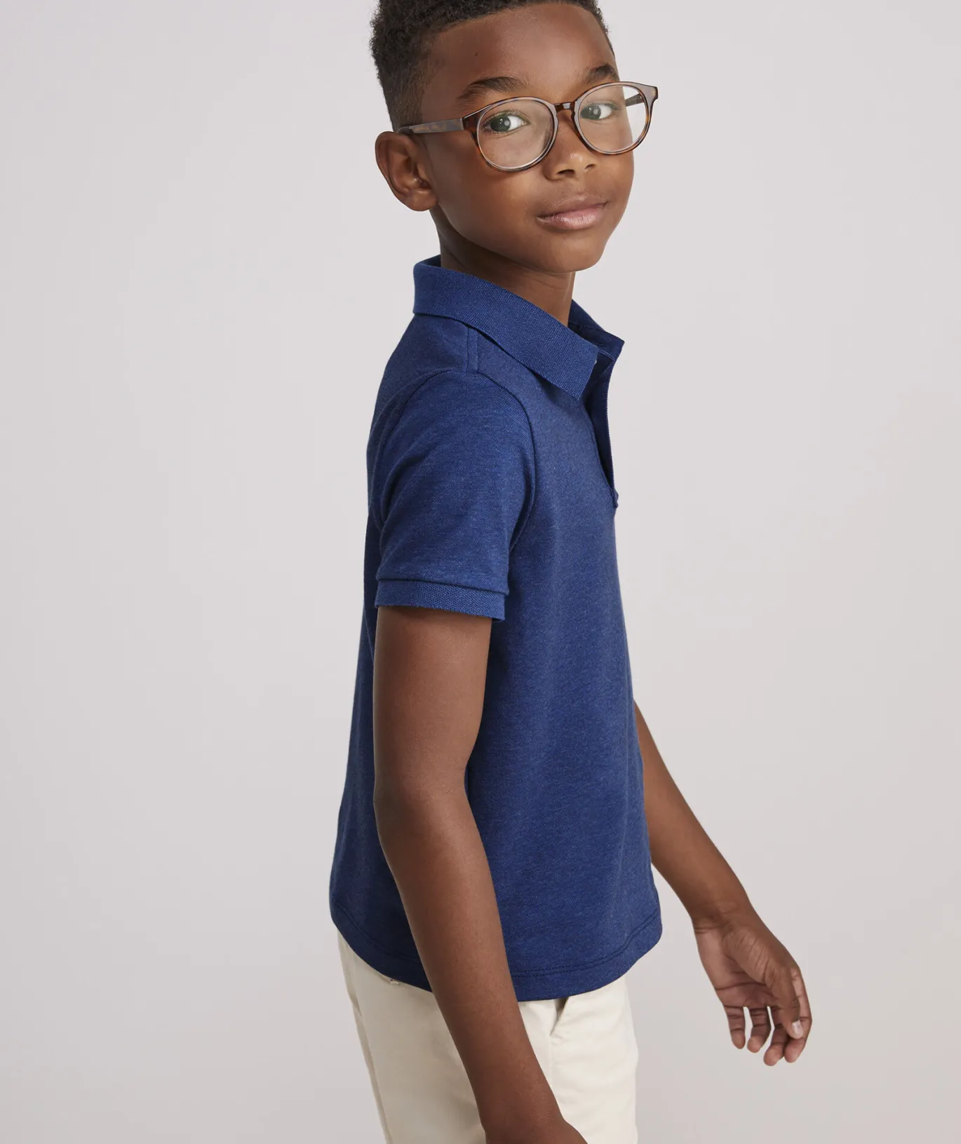 Vineyard Vines Boys' On-The-Go brrrº Solid Shirt Brrr Solids - White Cap Flash Sale