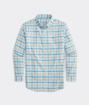 Vineyard Vines Boys' On-The-Go brrr° Tattersall Shirt Boys White Fashion