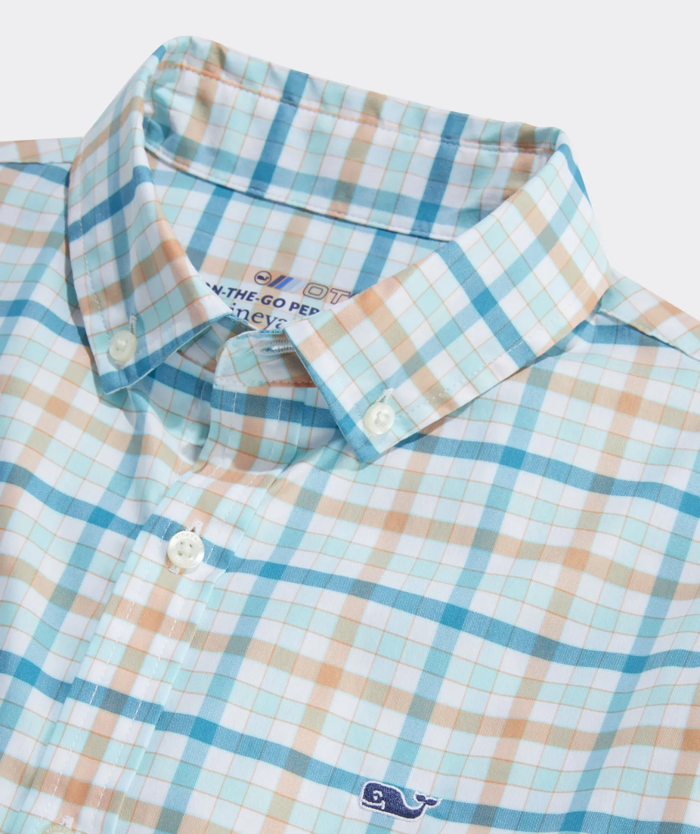 Vineyard Vines Boys' On-The-Go brrr° Tattersall Shirt Boys White Fashion