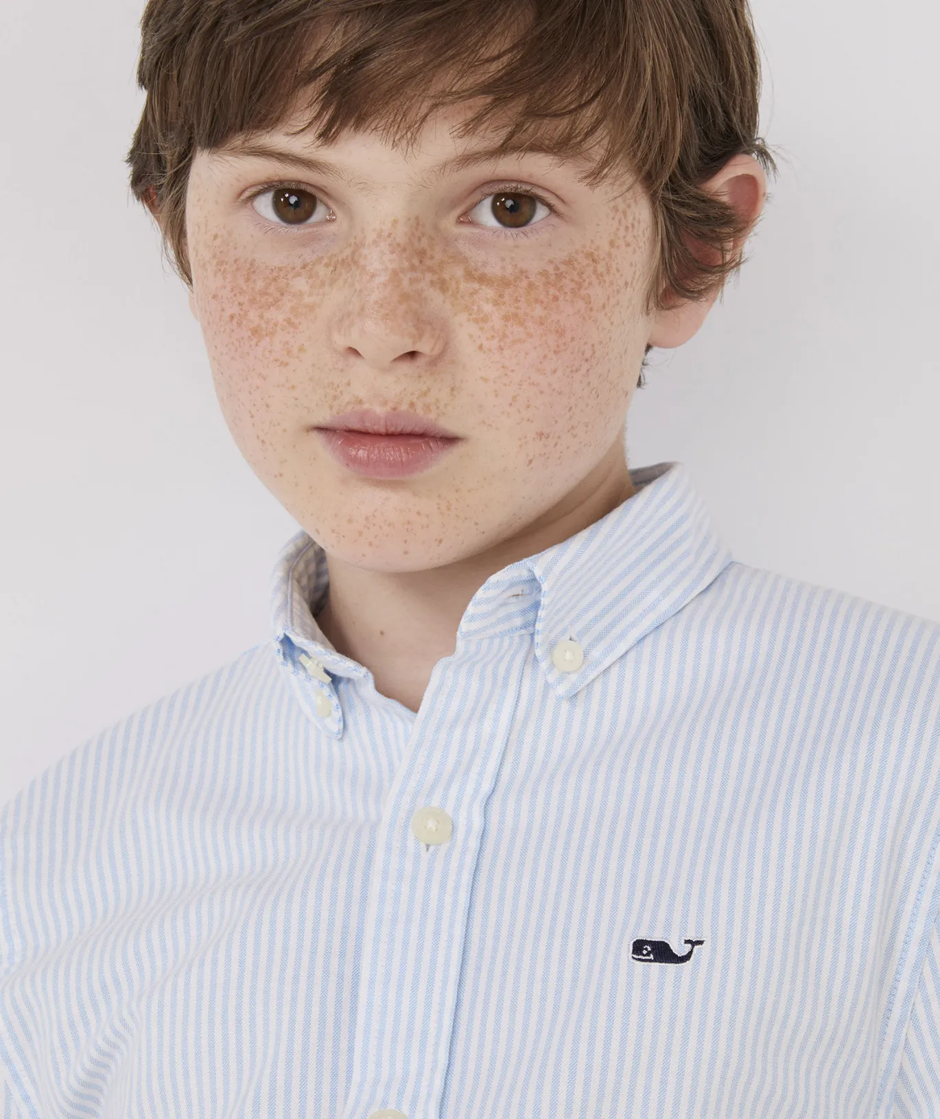Vineyard Vines Boys' On-The-Go Nylon Plaid Shirt Splish Splash Cheap