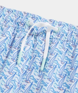Vineyard Vines Boys' Printed Chappy Trunks Fsh oo Wtr-AntigGrn New