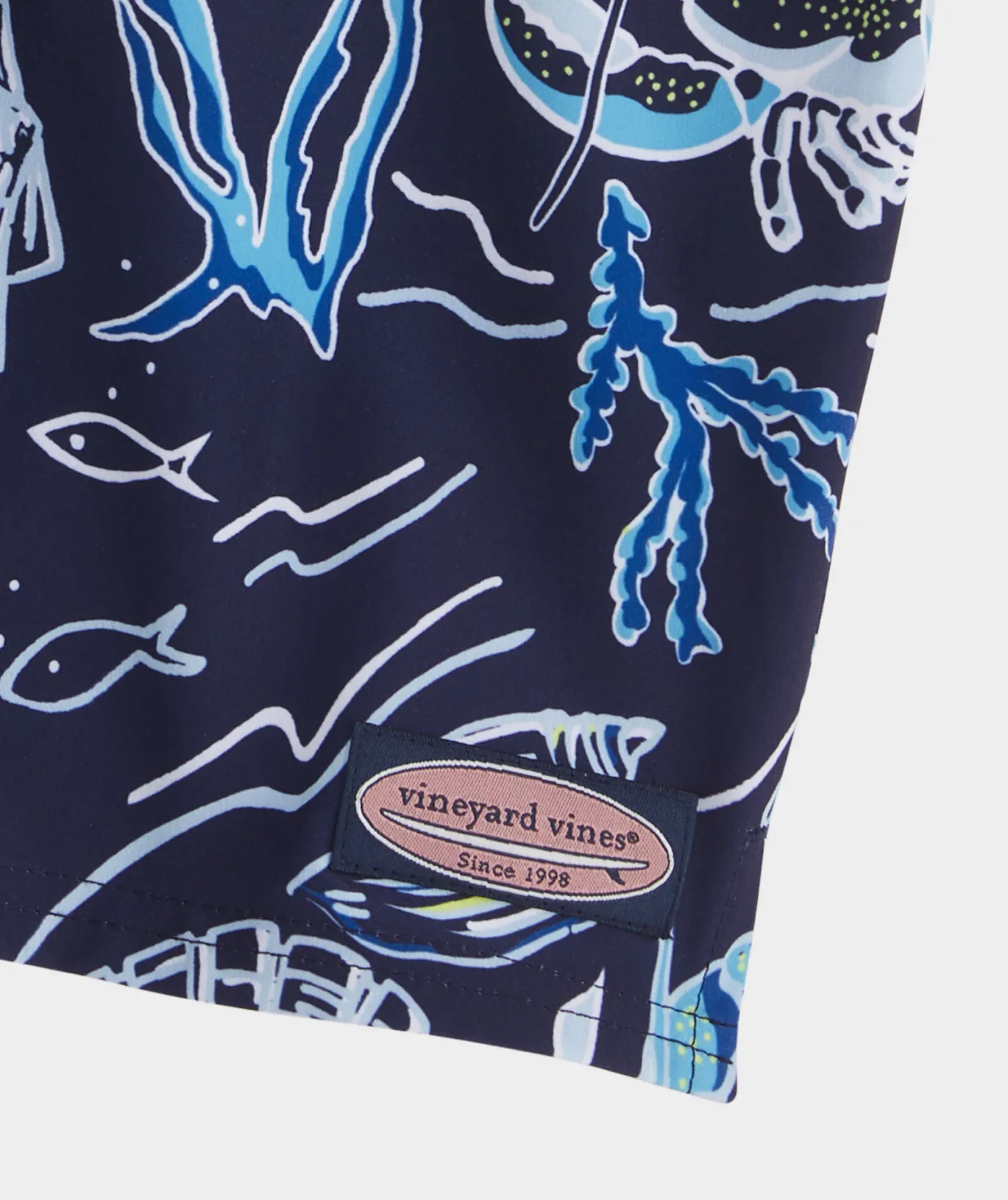 Vineyard Vines Boys' Printed Chappy Trunks Whale Naut Navy Cheap