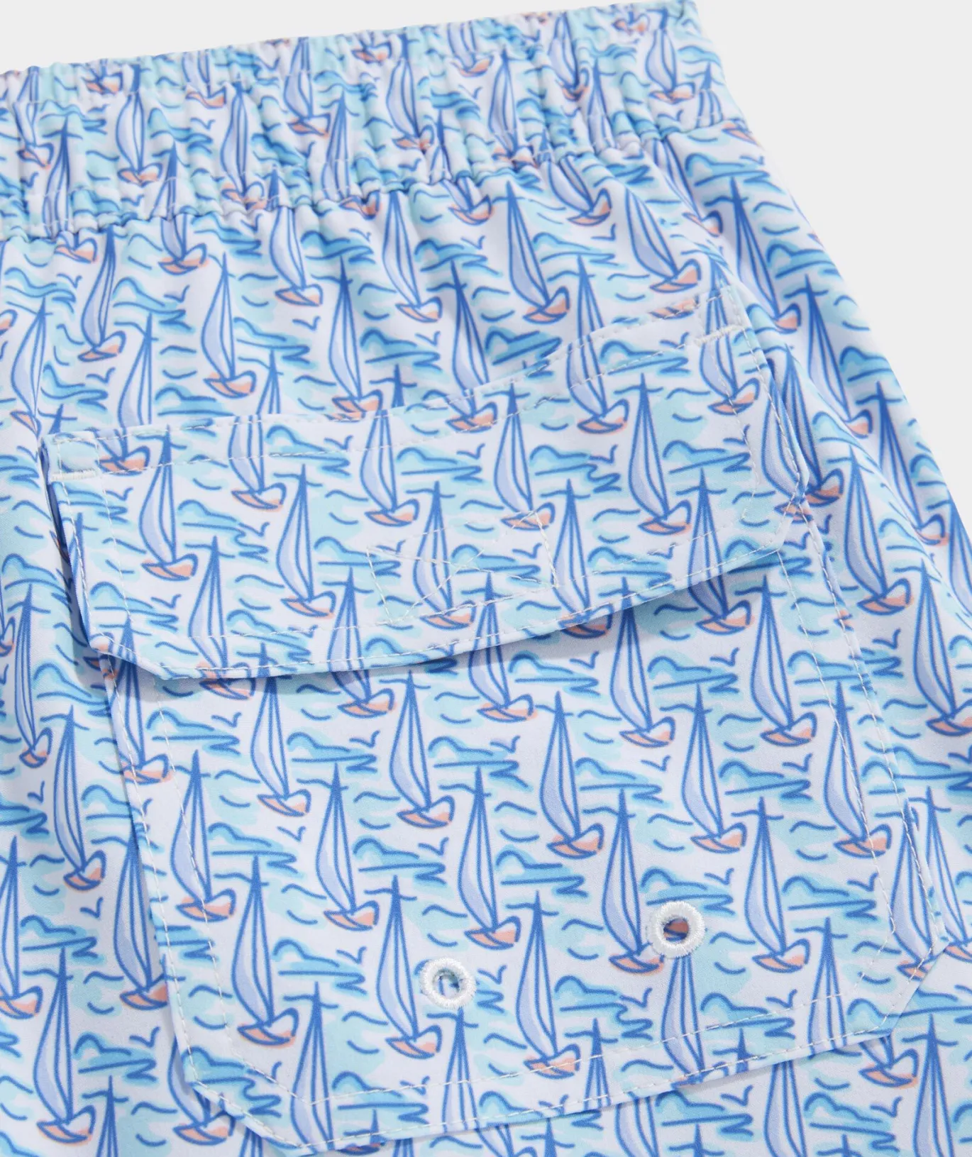 Vineyard Vines Boys' Printed Chappy Trunks Fsh oo Wtr-AntigGrn New