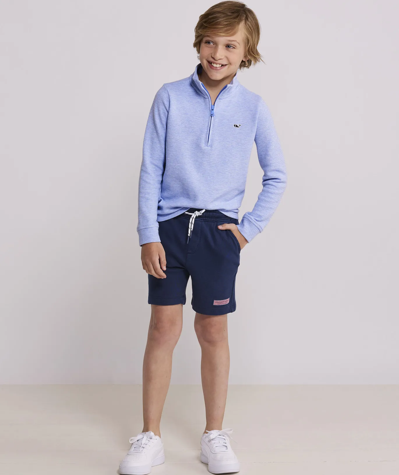 Vineyard Vines Boys' Saltwater Quarter-Zip Sailors Red Shop