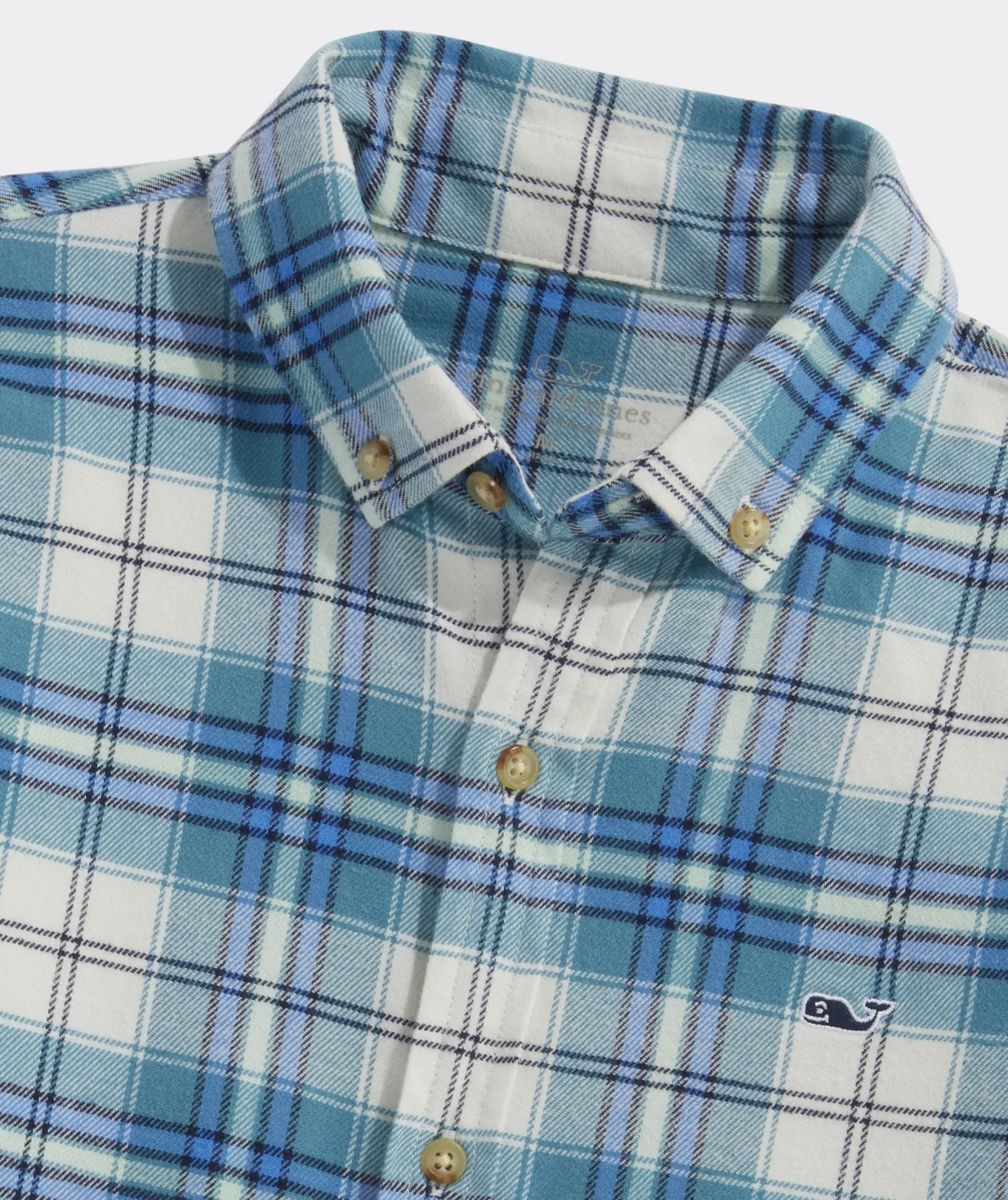 Vineyard Vines Boys' Stretch Flannel Check Shirt Larkspur Hot