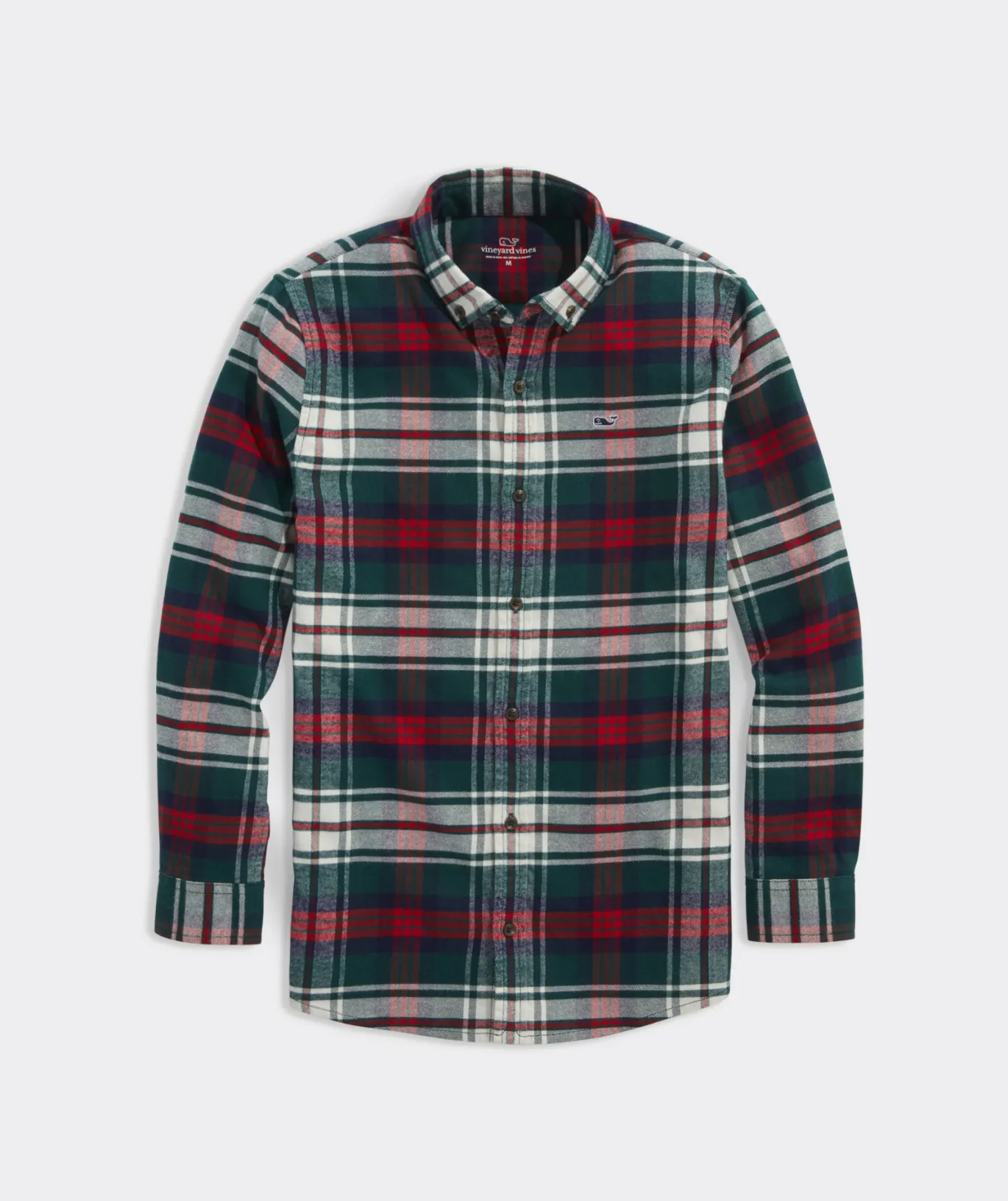 Vineyard Vines Boys' Stretch Flannel Tartan Shirt Red Velvet 2 Store