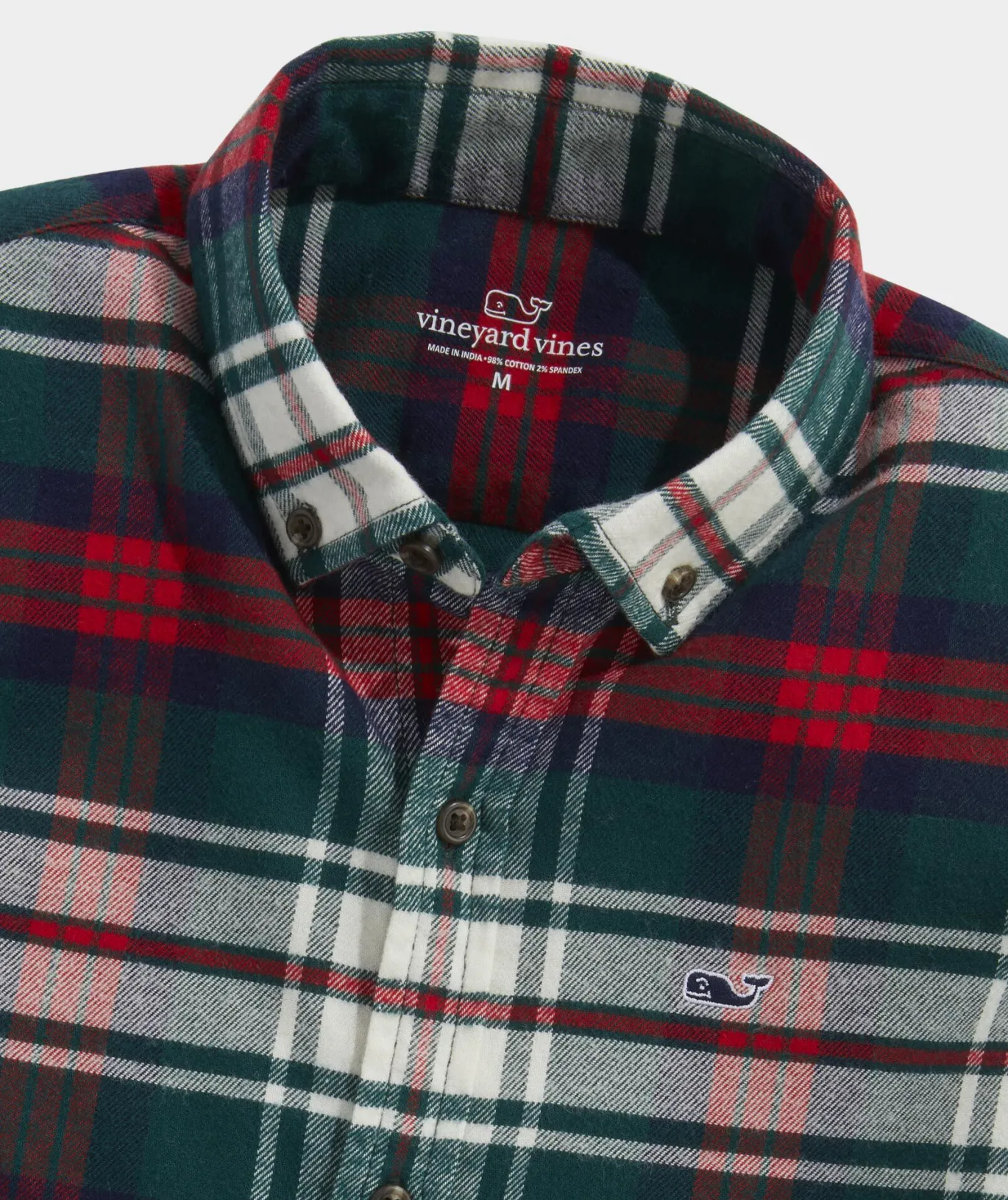 Vineyard Vines Boys' Stretch Flannel Tartan Shirt Red Velvet 2 Store