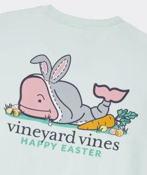 Vineyard Vines Bunny Suit Whale Long-Sleeve Pocket Tee Bleached Aqua Cheap