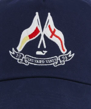 Vineyard Vines Burgee Flag 5-Panel Hat Nautical Navy Hot