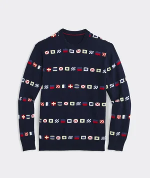 Vineyard Vines Burgee Flag Sweater Nautical Navy Flash Sale