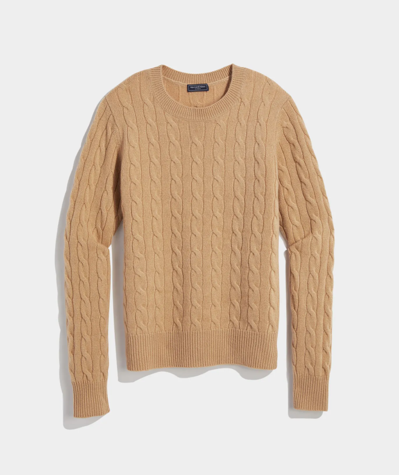 Vineyard Vines Cashmere Classic Cable Crewneck Sweater Turf Green Outlet