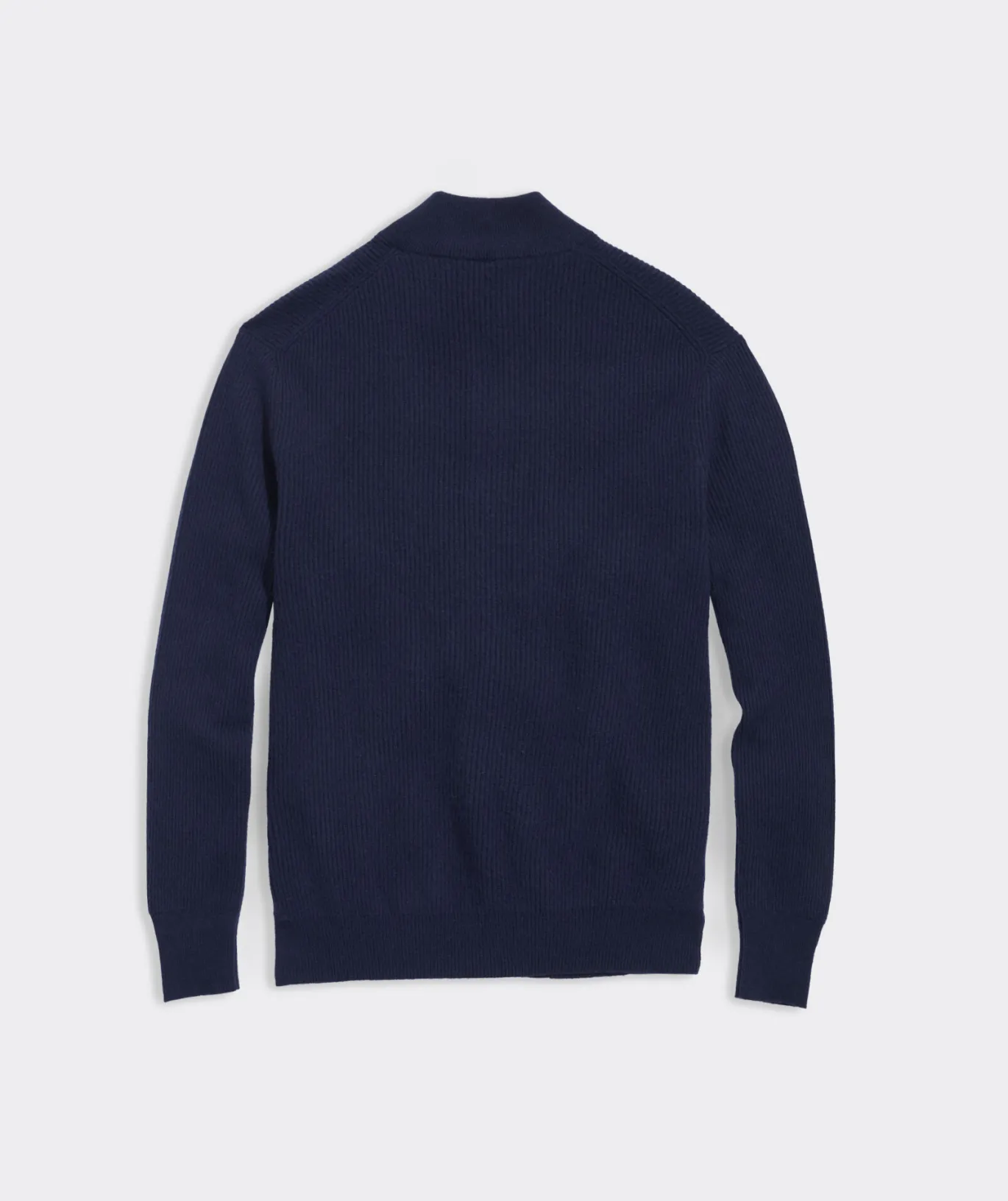 Vineyard Vines Cashmere Fisherman Rib Quarter-Zip Sweater Nautical Navy Store