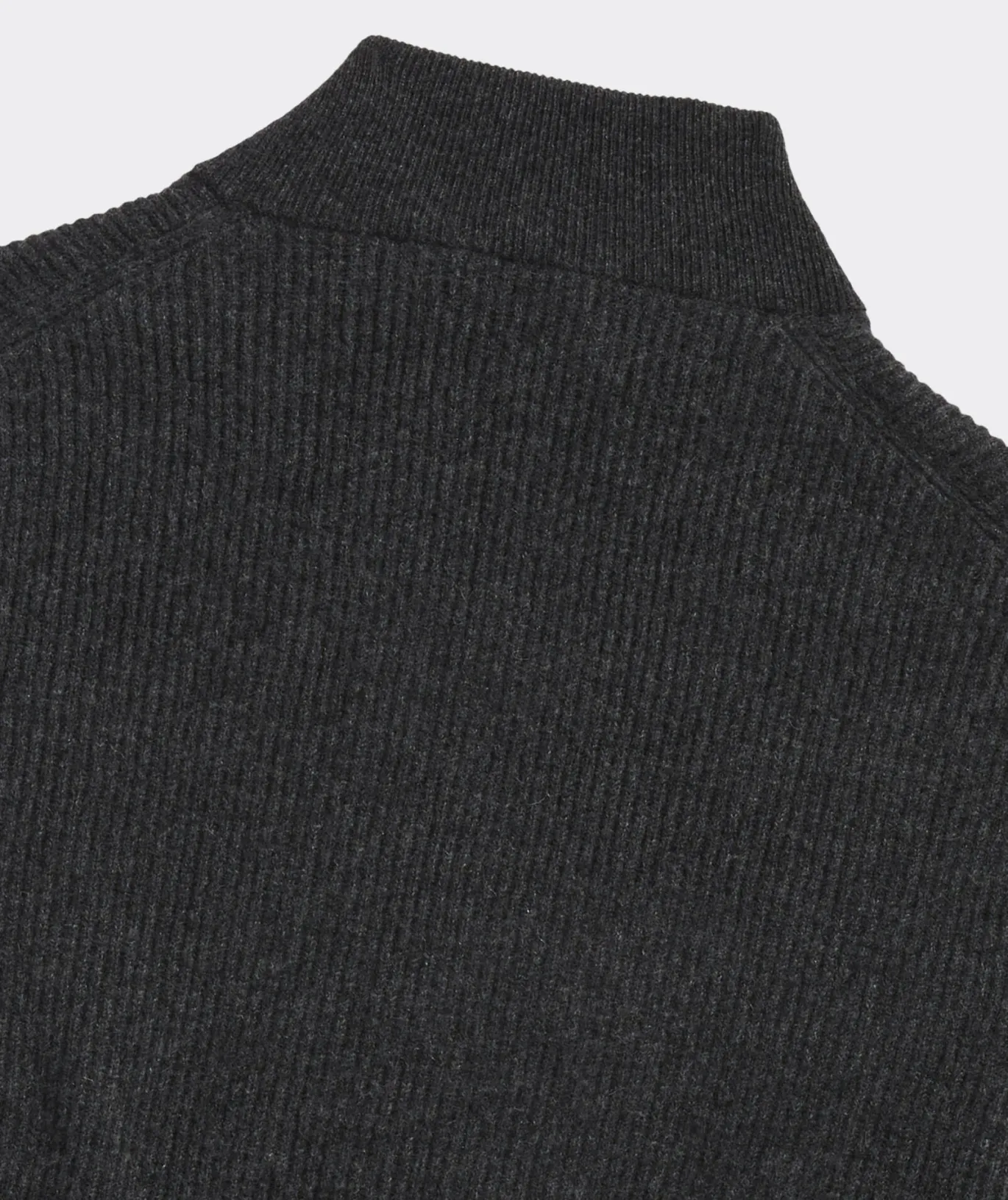 Vineyard Vines Cashmere Fisherman Rib Quarter-Zip Sweater Charcoal Heather Online