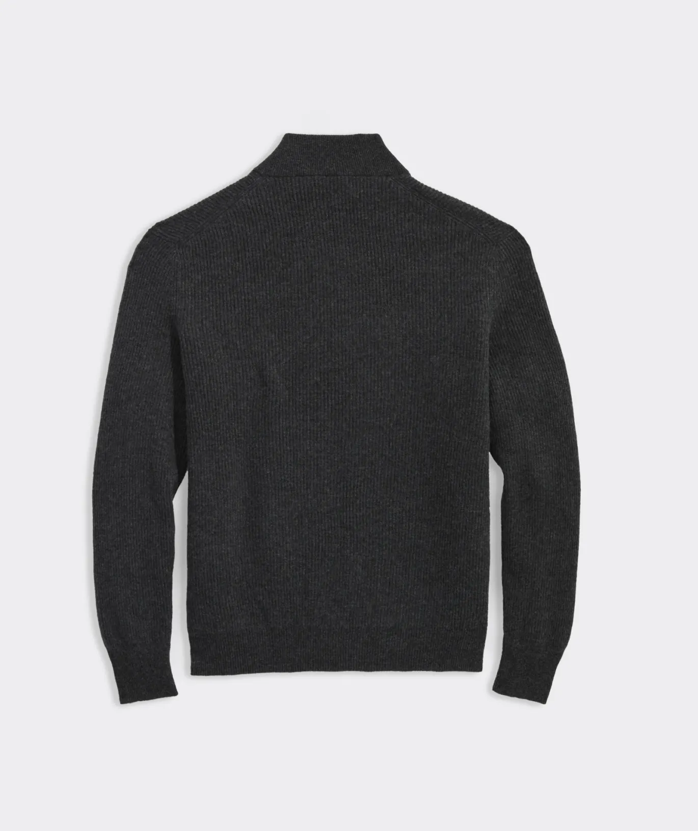 Vineyard Vines Cashmere Fisherman Rib Quarter-Zip Sweater Charcoal Heather Online