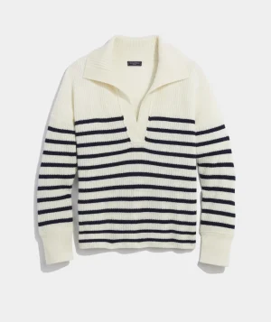 Vineyard Vines Cashmere Varsity V-Neck Cardigan Marshmallow Discount