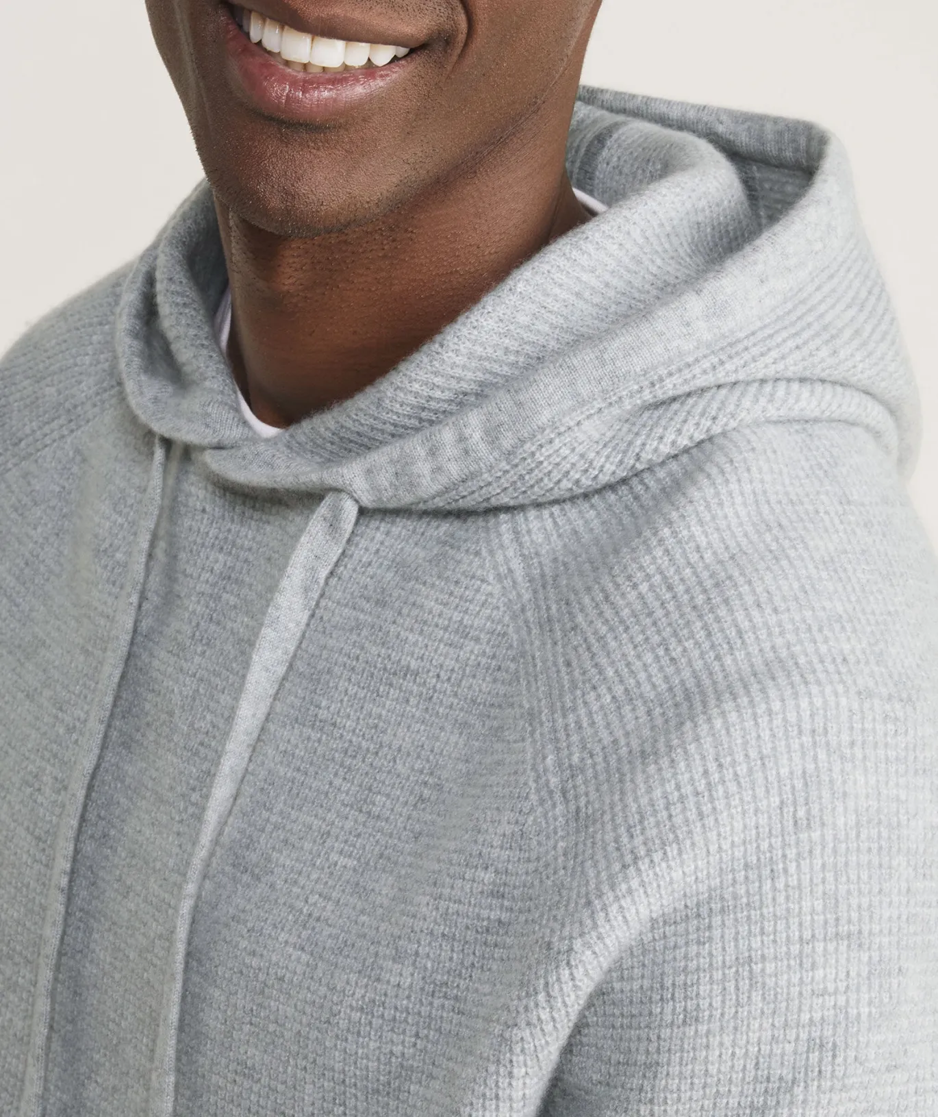 Vineyard Vines Cashmere Waffle Hoodie Light Gray Heather Fashion