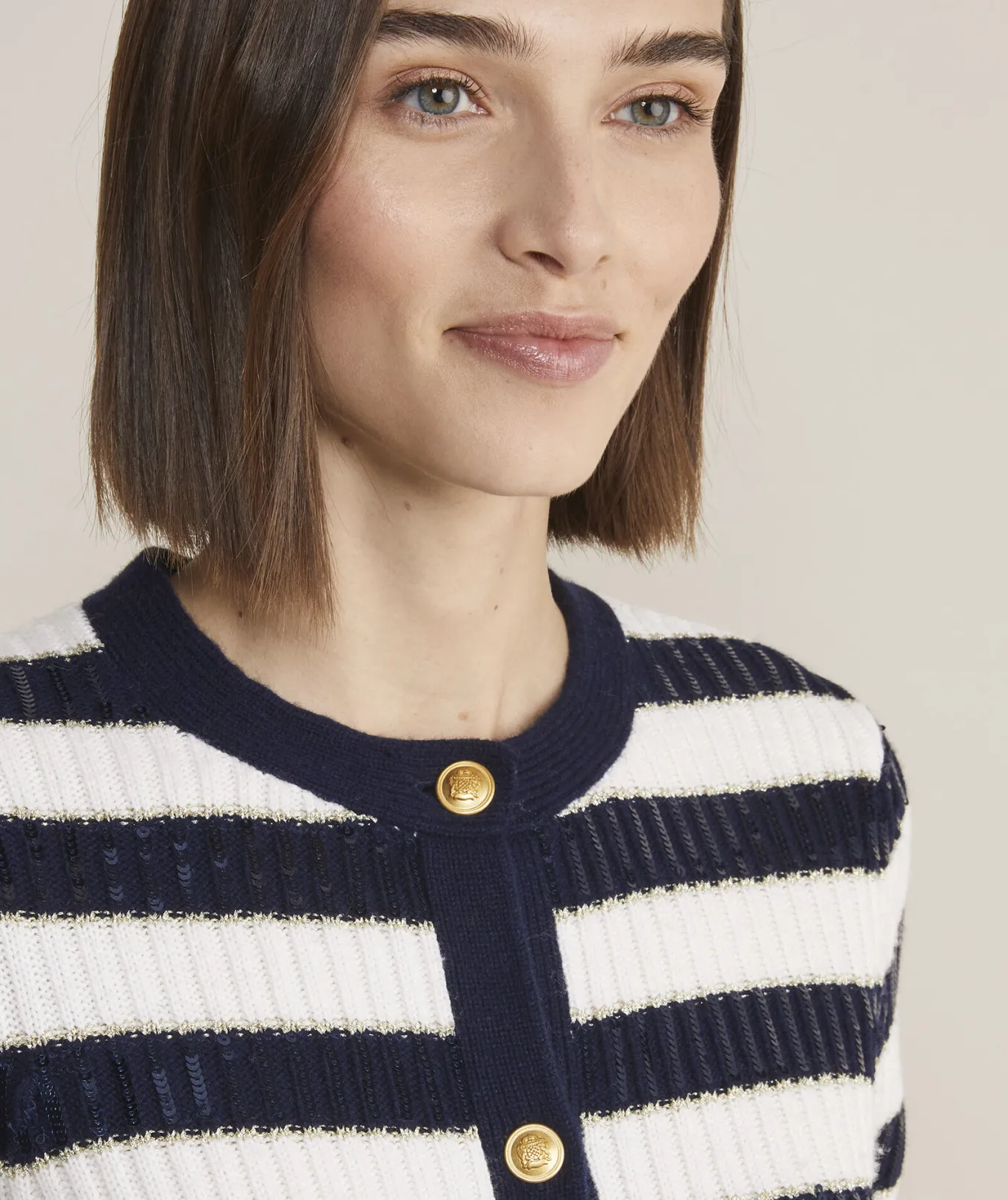 Vineyard Vines Cashmere Waffle-Knit Striped Crewneck Sweater Rum Runner Cheap