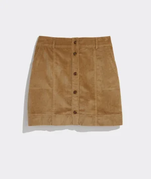 Vineyard Vines Corduroy Button-Front Skirt Officer Khaki Cheap
