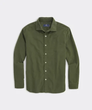 Vineyard Vines Corduroy Spread Collar Shirt Cypress Cheap