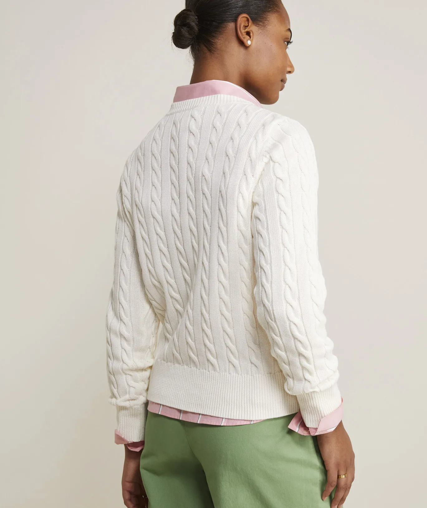 Vineyard Vines Cotton Cable Crewneck Sweater Marshmallow Store
