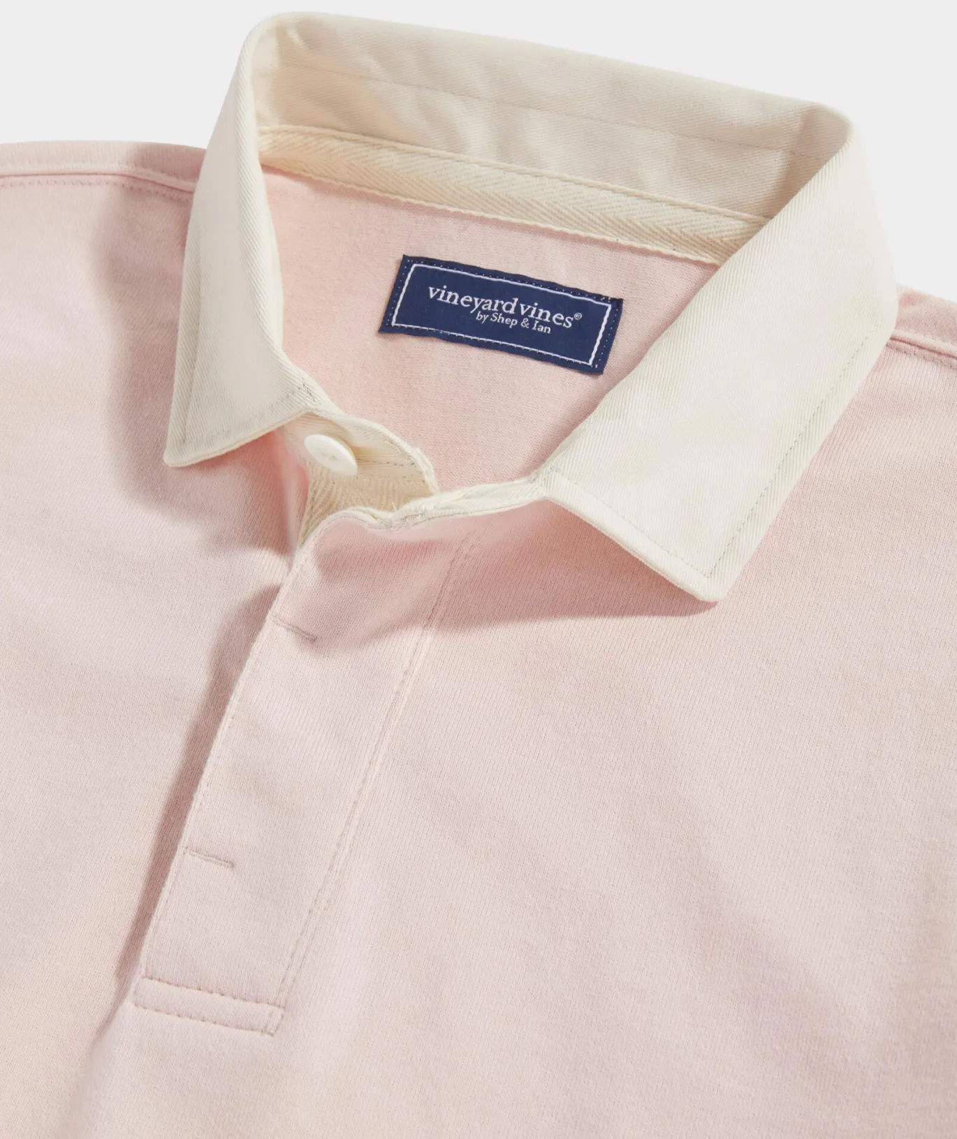 Vineyard Vines Cotton Rugby Shirt Strawberry Cream Sale