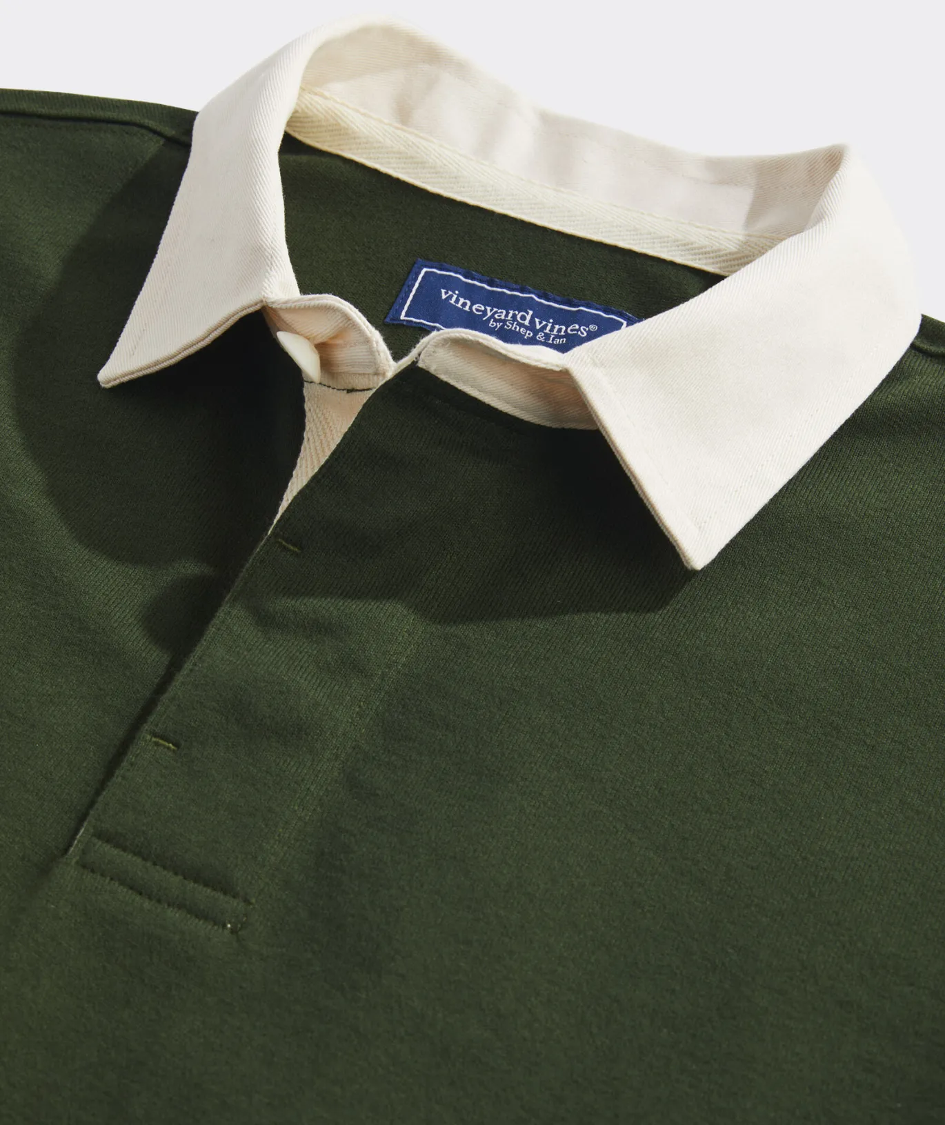 Vineyard Vines Cotton Rugby Shirt Forest Olive New