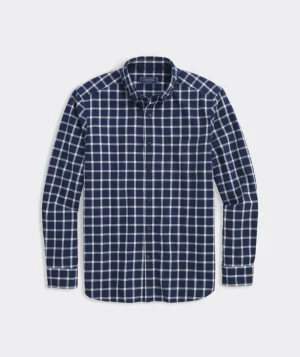Vineyard Vines Cotton Twill Indigo Check Shirt CHK INDIGO Online