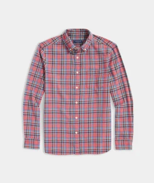 Vineyard Vines Cotton Twill Plaid Shirt Rum Runner Best